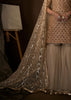 STONE BEIGE HEAVY EMBROIDERED NET SEMI STITCHED SUIT (6652876226753)