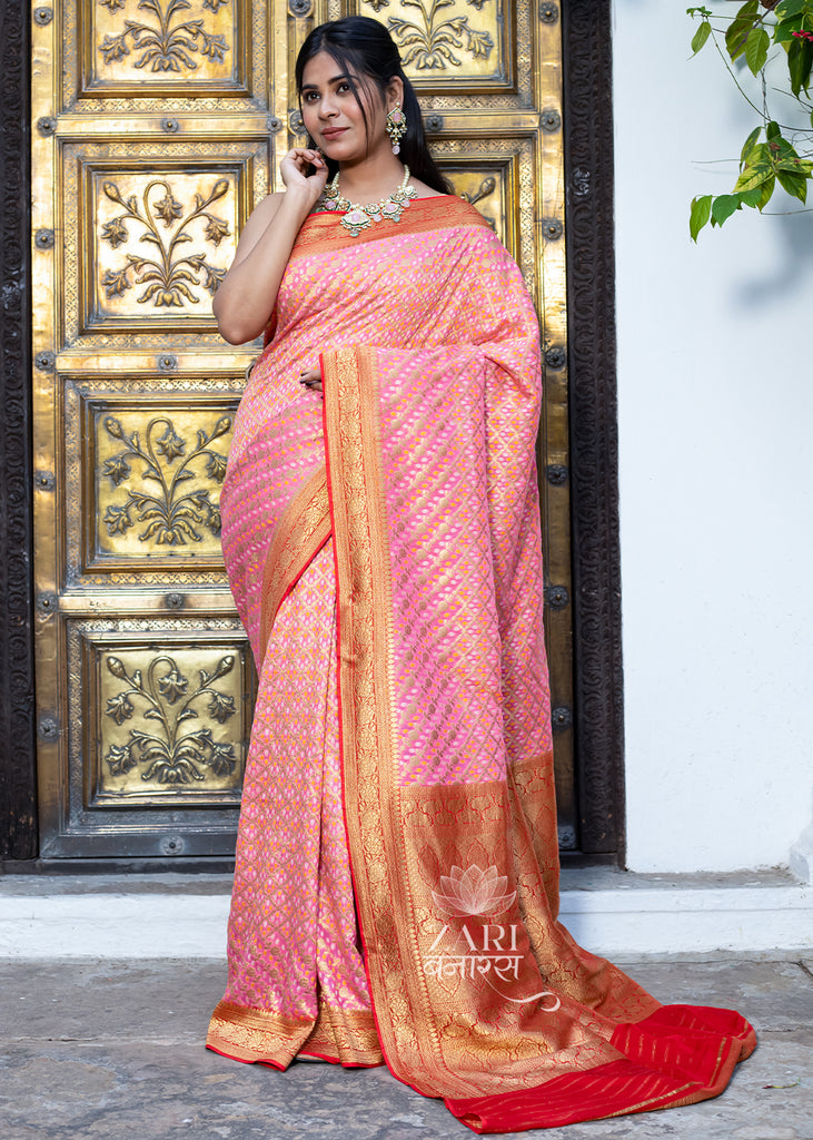 Exclusive Banarasi Chiffon Khaddi Georgette Silk Saree – FashionVibes