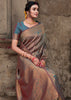 SILVER GREY BRONZE ZARI WOVEN KANJIVARAM SILK SAREE