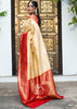 Devastuti:Banarasi Brocade Saree In Shades Of Beige And Red