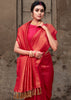 RUBY PINK BRONZE ZARI WOVEN KANJIVARAM SILK SAREE