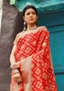 Red Woven Saree Woven Patola Saree With Brocade Blouse (5673648488599)