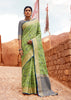 Mint Green Woven Patola Saree With Brocade Blouse (5673648980119)