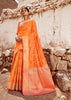 Glaring Orange Woven Patola Saree With Brocade Blouse (5673650094231)