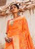 Glaring Orange Woven Patola Saree With Brocade Blouse (5673650094231)