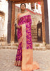 Deep Purple Woven Patola Saree With Brocade Blouse (5673652650135)