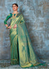 Forest Green Kanjivaram Saree (5763399352471)