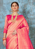 Traditional Lotus Pink Kanjivaram Saree (5763400204439)