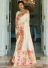 Gorgeous Ivory Woven Paithani Saree (5673643278487)