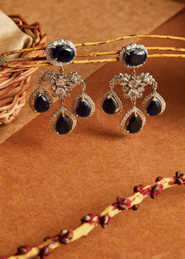 BLACK STONE STUDDED STYLISH EARINGS (6964416872641)